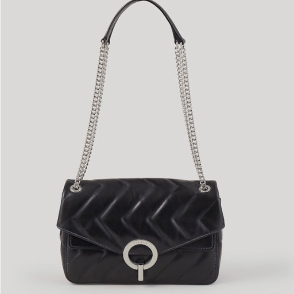 Sandro YZA black leather handbag